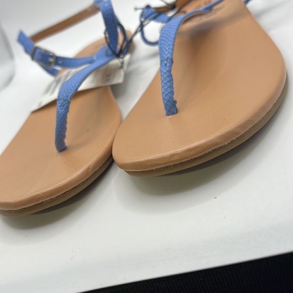 NWT H&M Sandals Thongs Shoes Blue Womens Size 6 37 - Picture 11 of 13